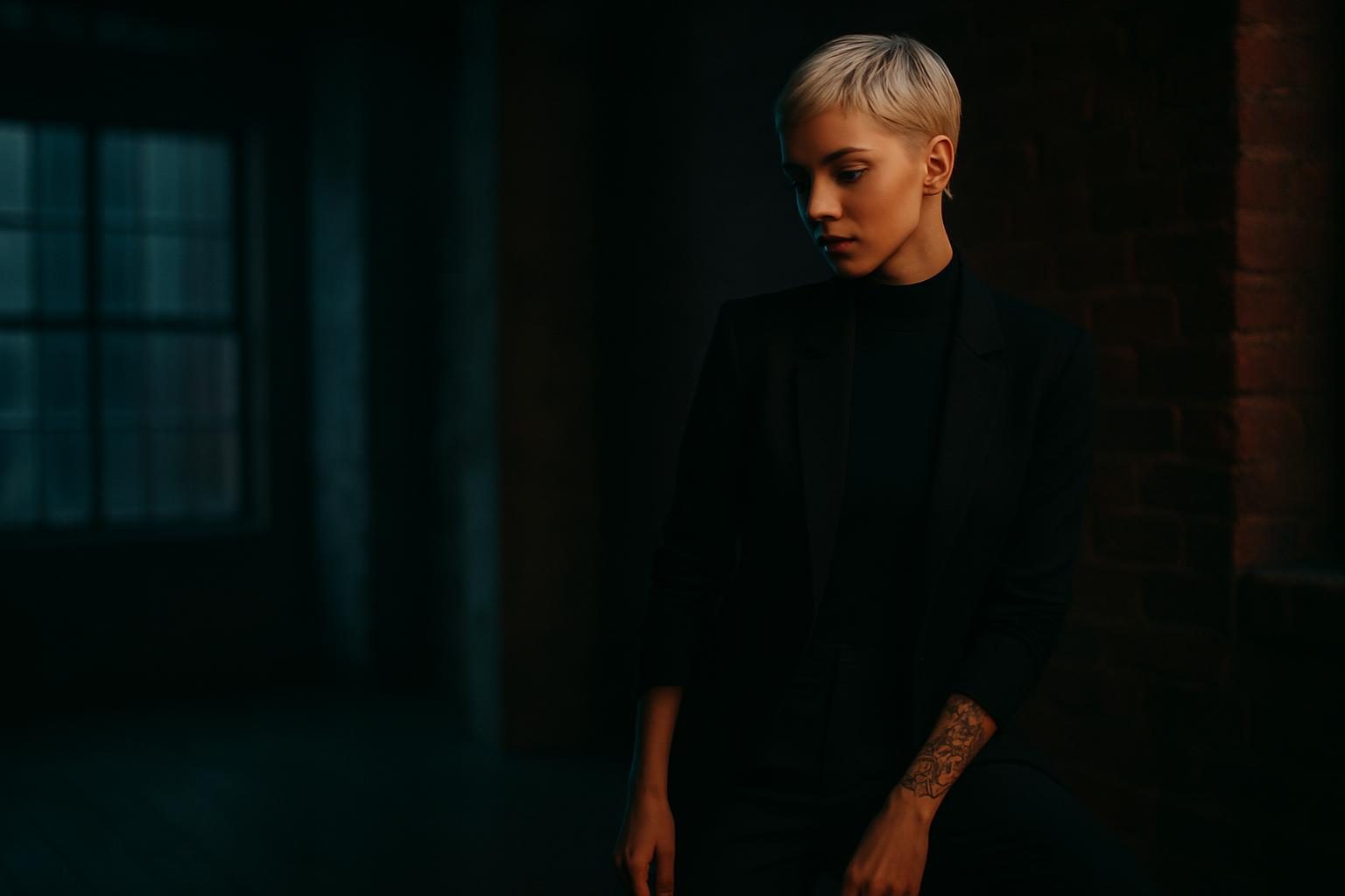 A PeepMe creator in a neon-lit studio